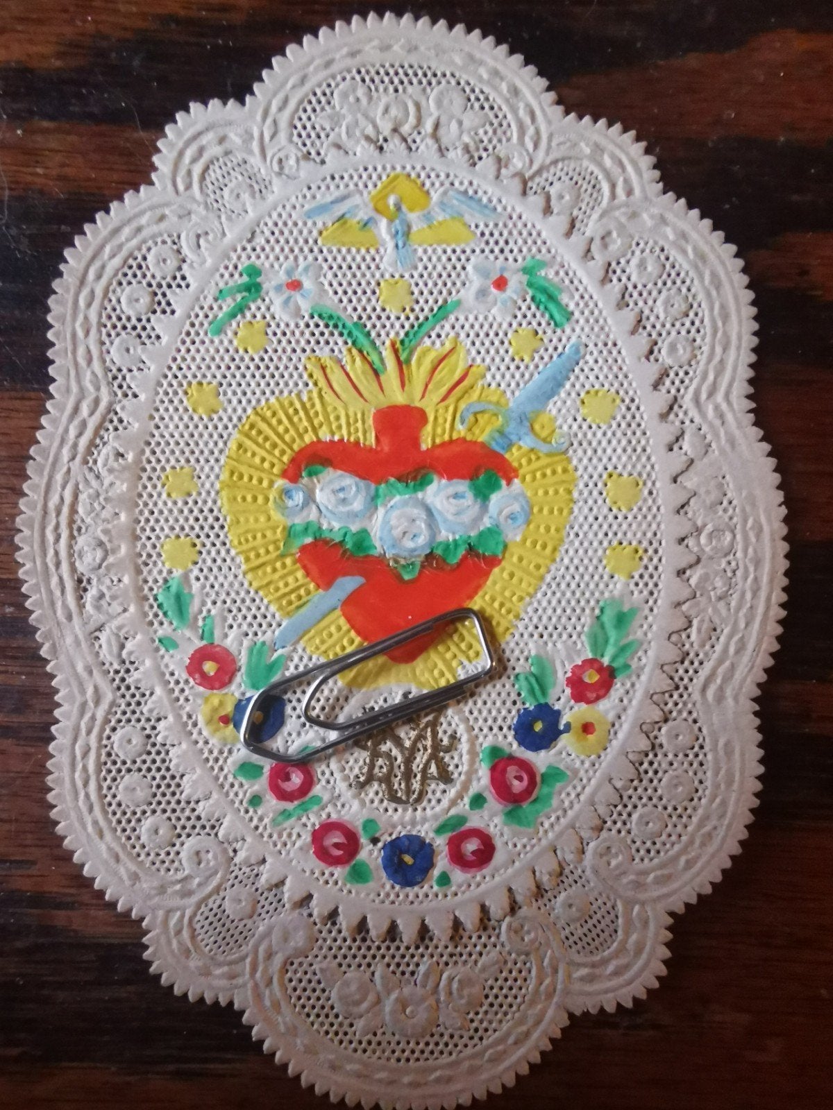 Antieke Devotie prent, Canivet 3 luik Kevelaer voor 1900, Antiek en Kunst, Ophalen of Verzenden