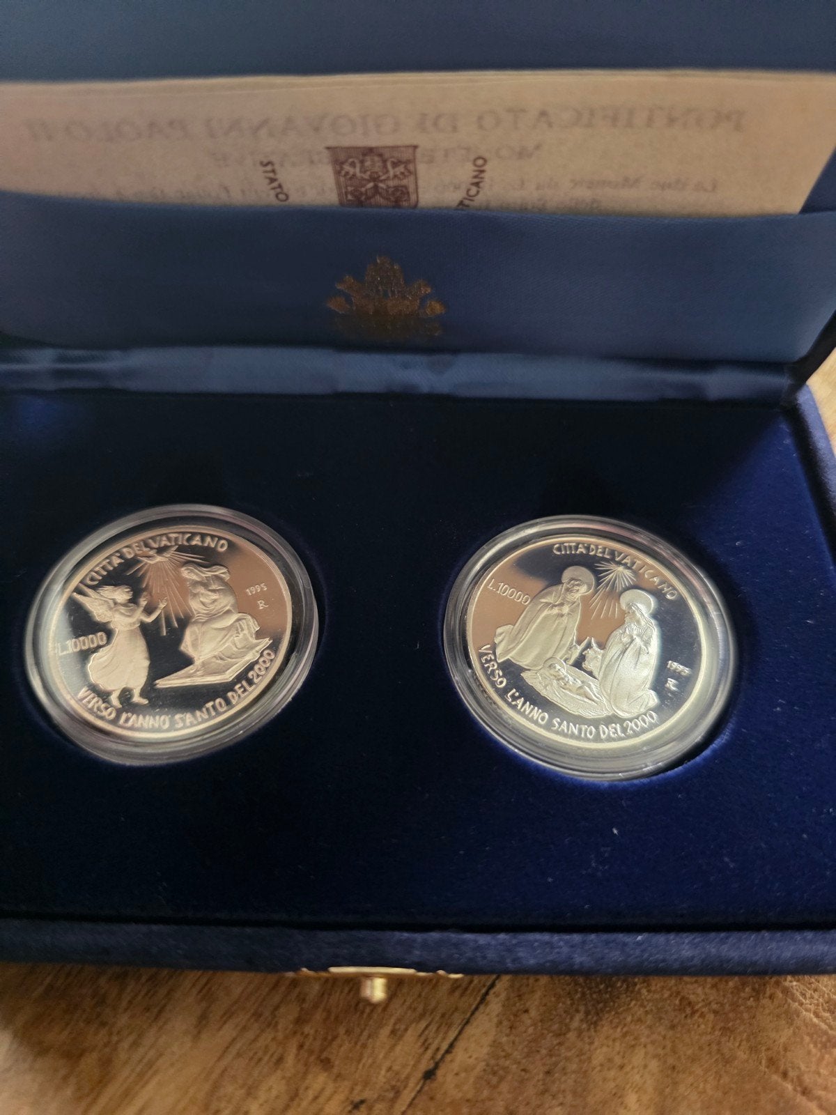 Vaticaanse herdenkingsmunten Johannes Paulus II 1995, Ophalen of Verzenden, Overige typen