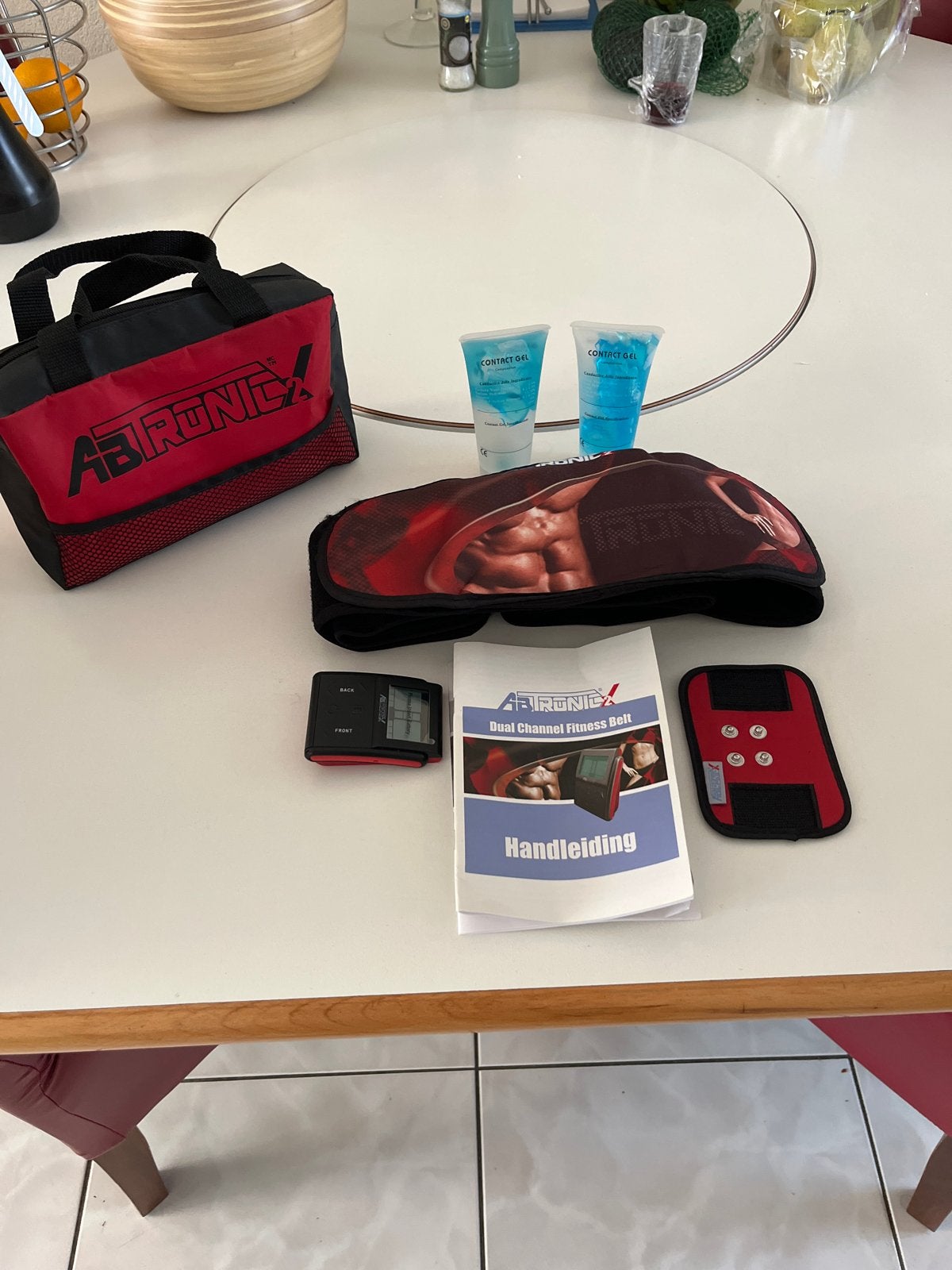 AB Tronic X2 Dual Channel Fitness Belt, Ophalen of Verzenden, Zo goed als nieuw, Buik, Overige typen