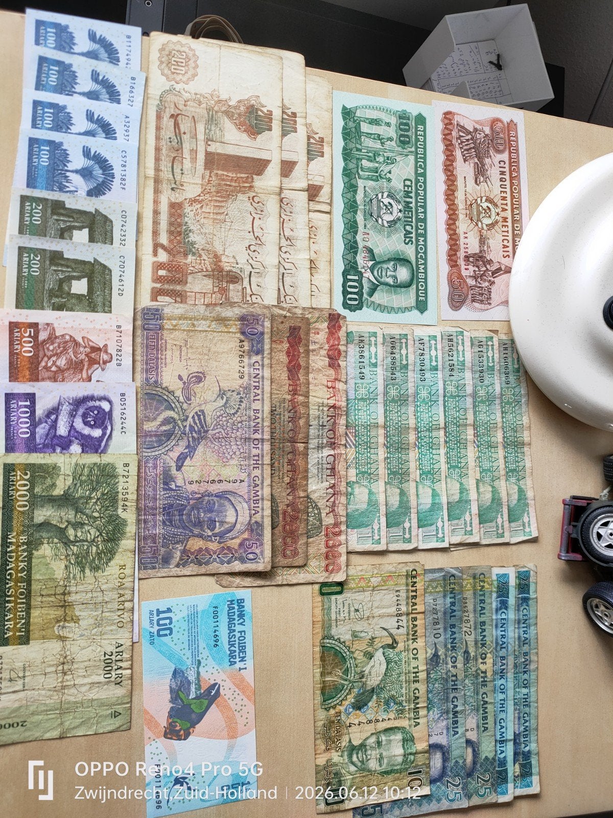 Bankbiljetten Afrika, Verzenden, Overige landen