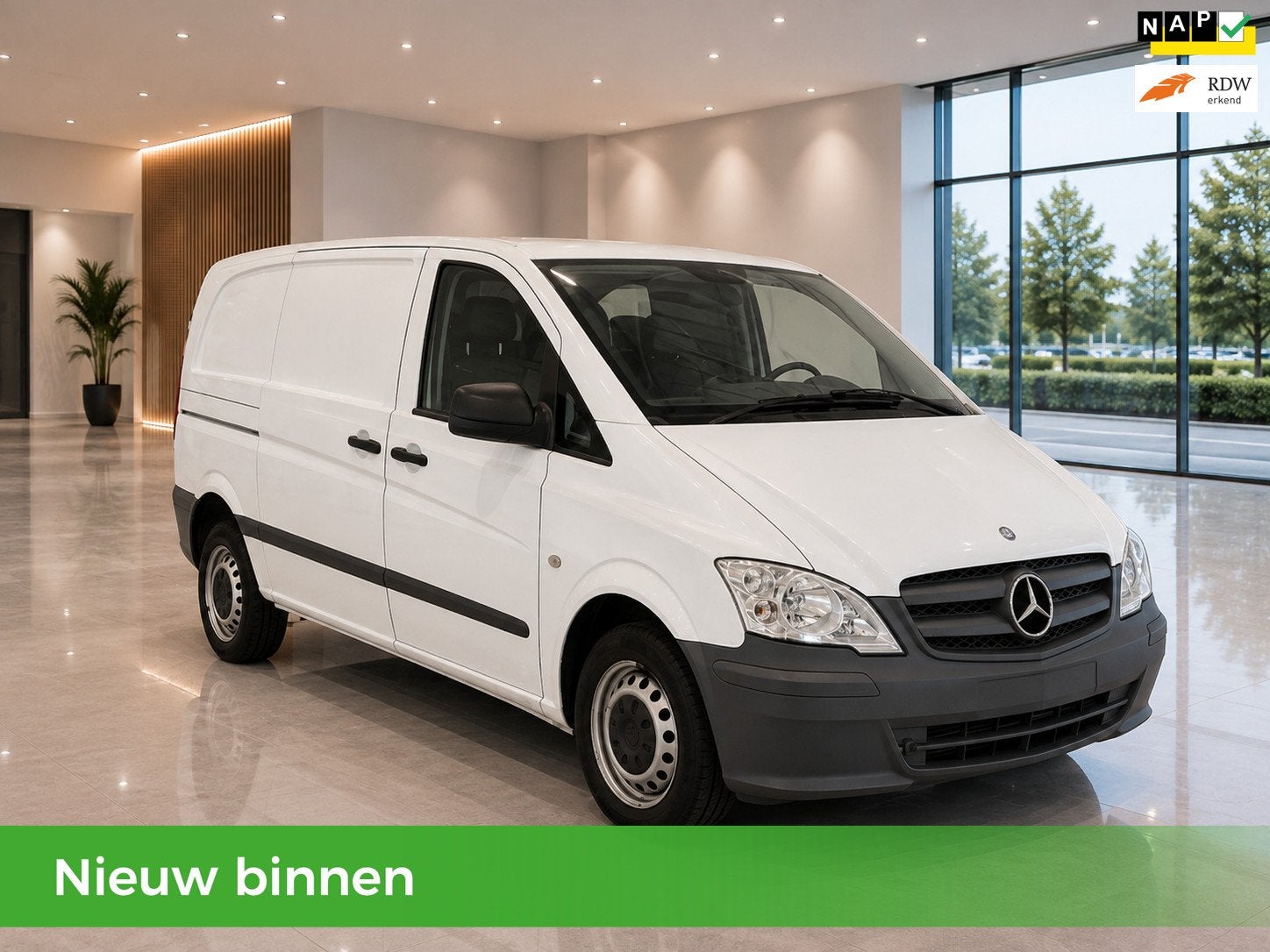 Mercedes-Benz Vito 110 CDI 320 NAP- Airco- Lease va €99- N, Euro 5, Achterwielaandrijving, Overige brandstoffen, Wit