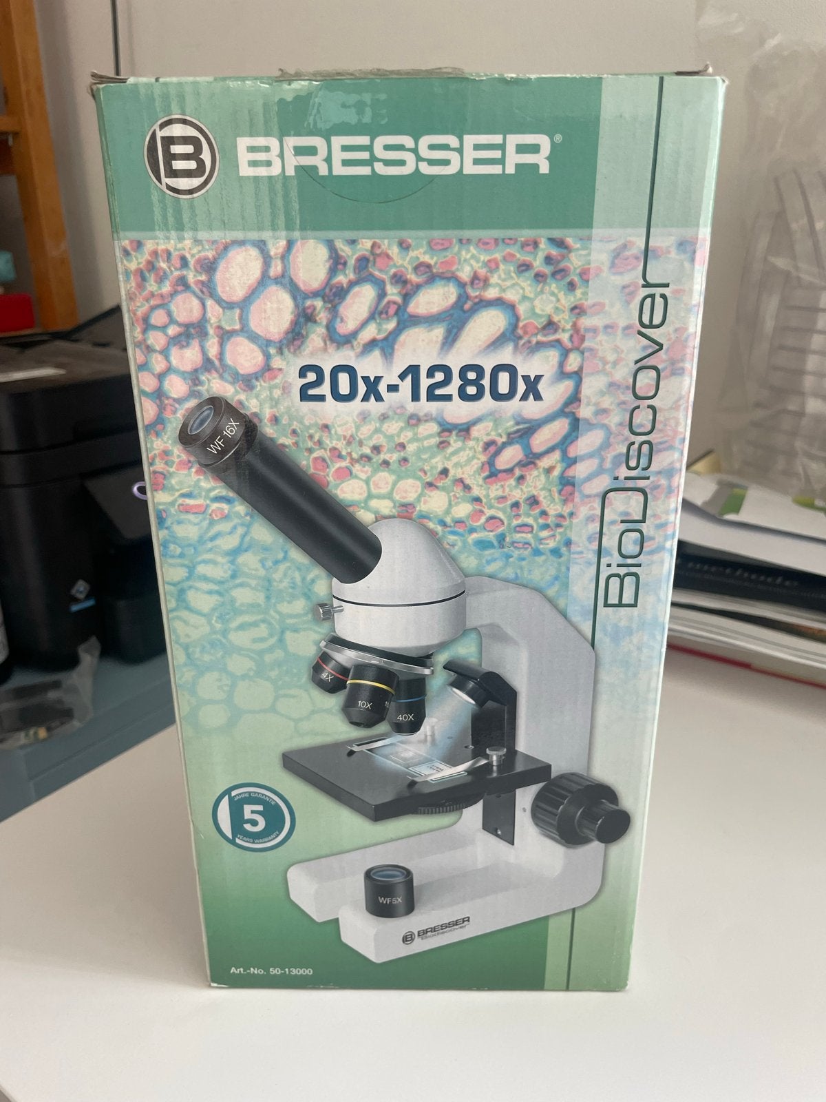 Bresser Bio Discover Microscoop 20x-1280x, Audio, Tv en Foto, Optische apparatuur | Microscopen, Ophalen of Verzenden, Zo goed als nieuw