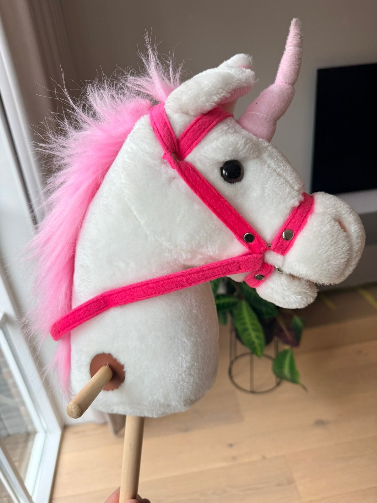 Unicorn Eenhoorn stokpaard - zo goed als nieuw!, Ophalen, Zo goed als nieuw