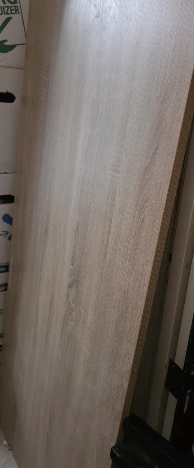 Kantoor tafel oak met zwart poten, Ophalen
