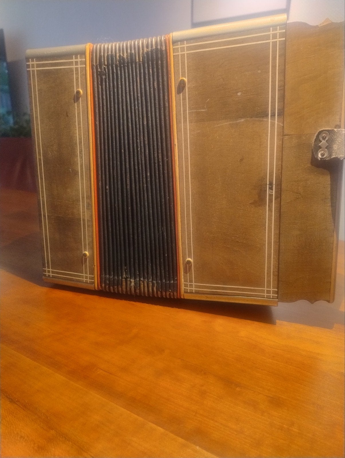 Antieke Accordeon Gebr. Wolf Amsterdam (1930-1940), Ophalen, Gebruikt, Overige merken