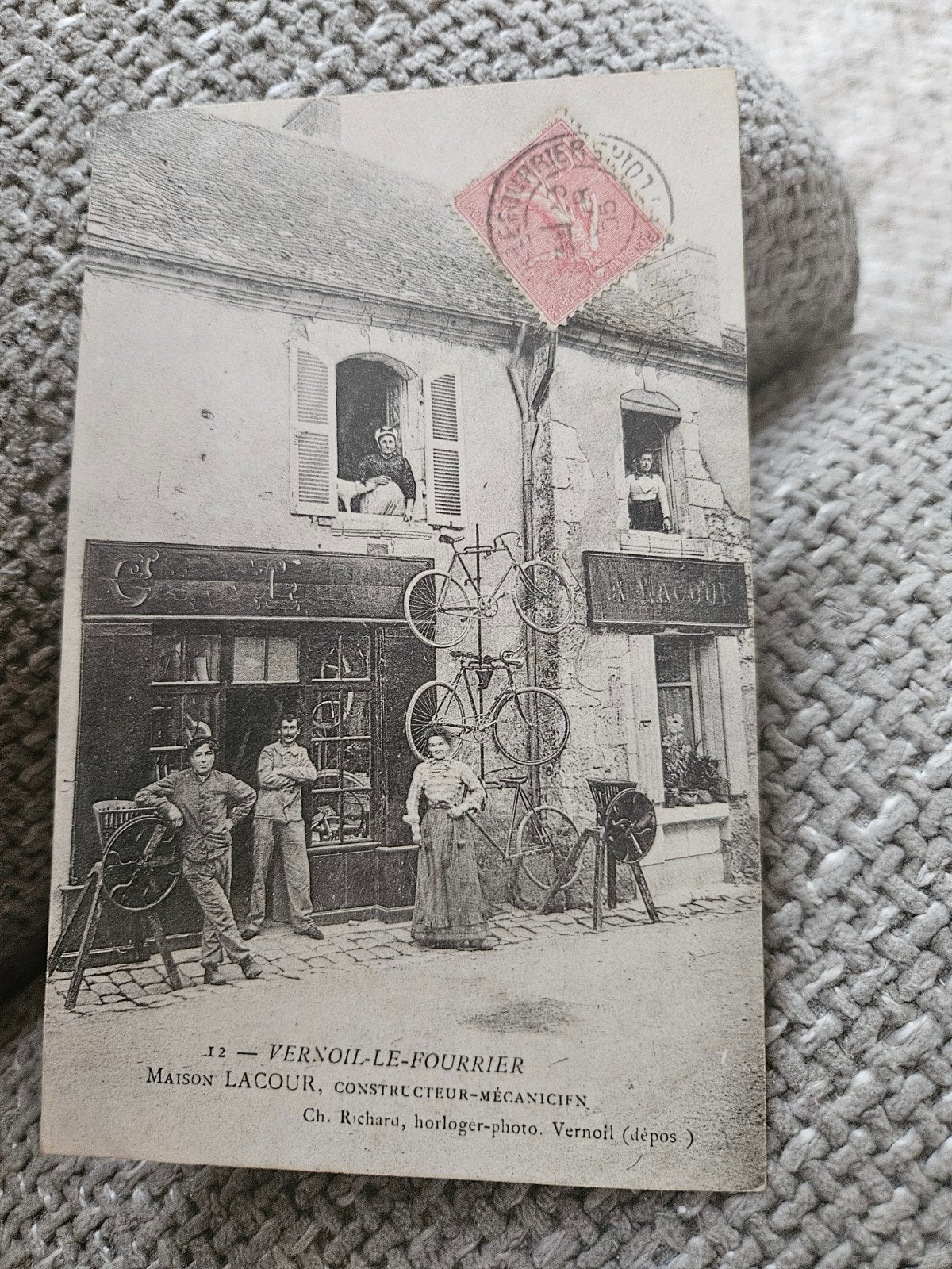 Vernoil-le-Fourrier, fietsenmaker 1905, Ophalen of Verzenden, Voor 1920, Gelopen, Frankrijk