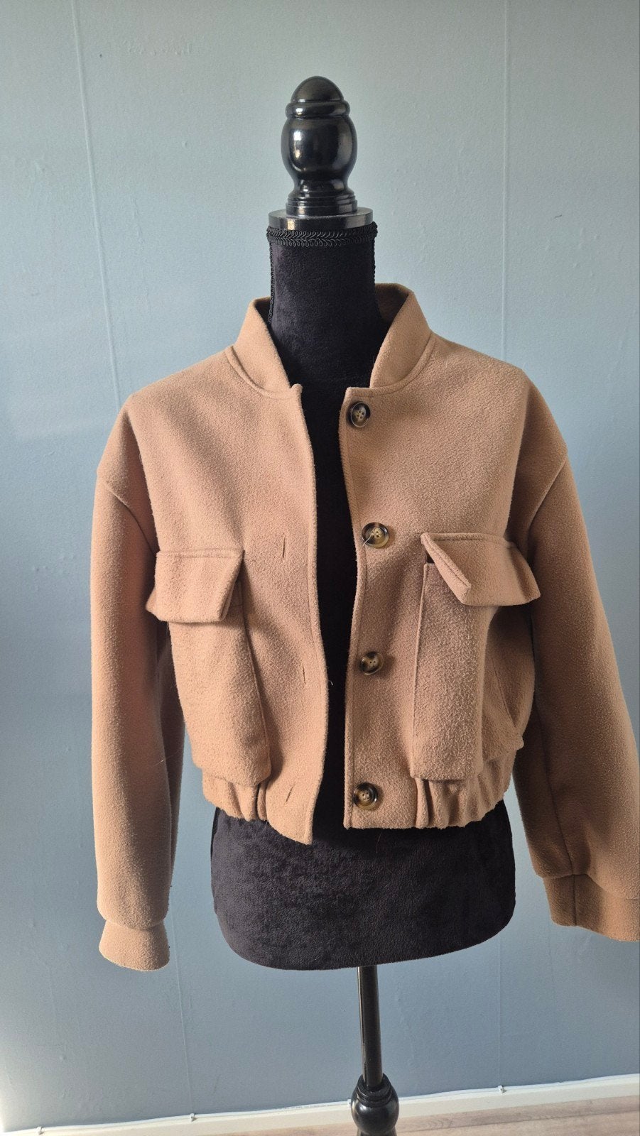 Mooi lichtbruin jasje - Maat 36/38, Kleding | Dames, Ophalen of Verzenden, Gedragen, Maat 36 (S), Bruin