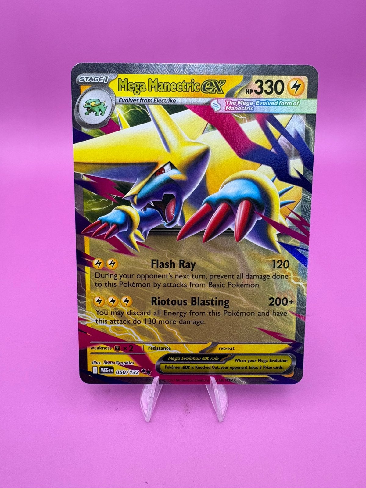 Mega manectric ex 050/132, Ophalen of Verzenden, Nieuw, Losse kaart