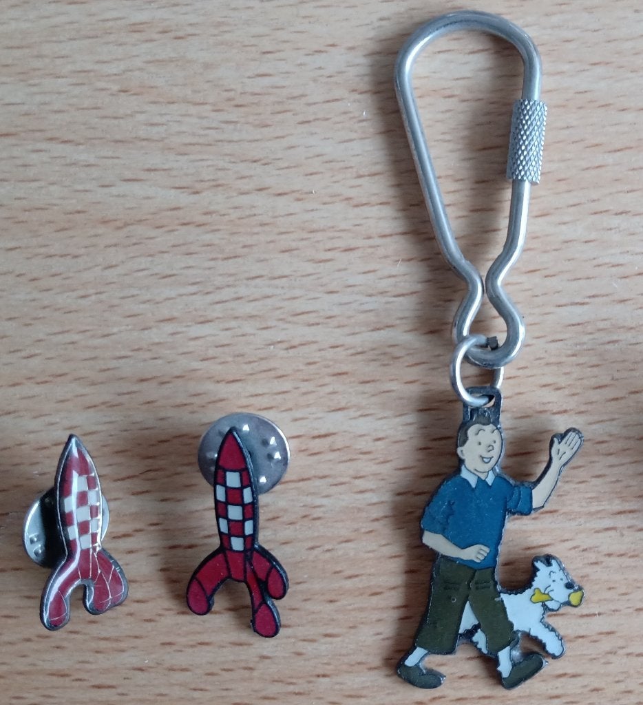 Kuifje Pin's en sleutelhanger, Verzamelen, Ophalen of Verzenden, Kuifje, Zo goed als nieuw, Beeldje of Figuurtje