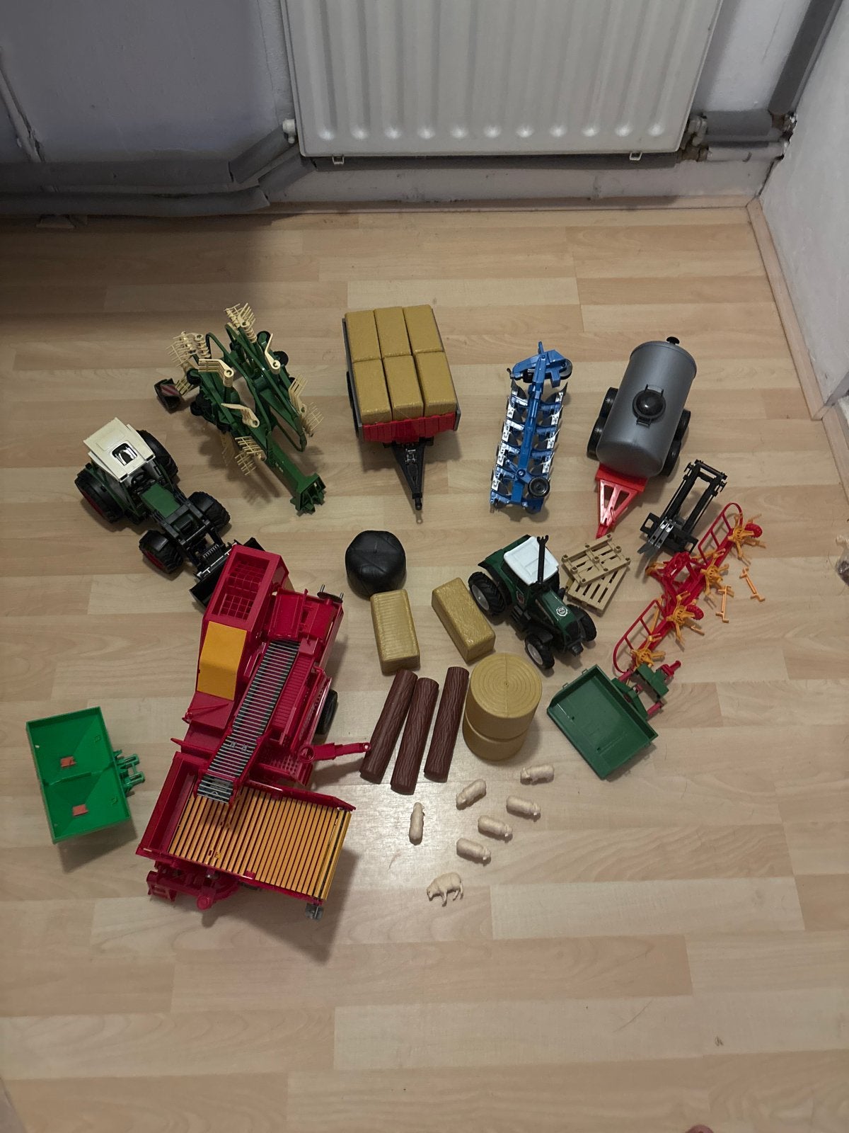 Bruder Grote set speelgoed landbouwvoertuigen en accessoires, Ophalen of Verzenden, Gebruikt