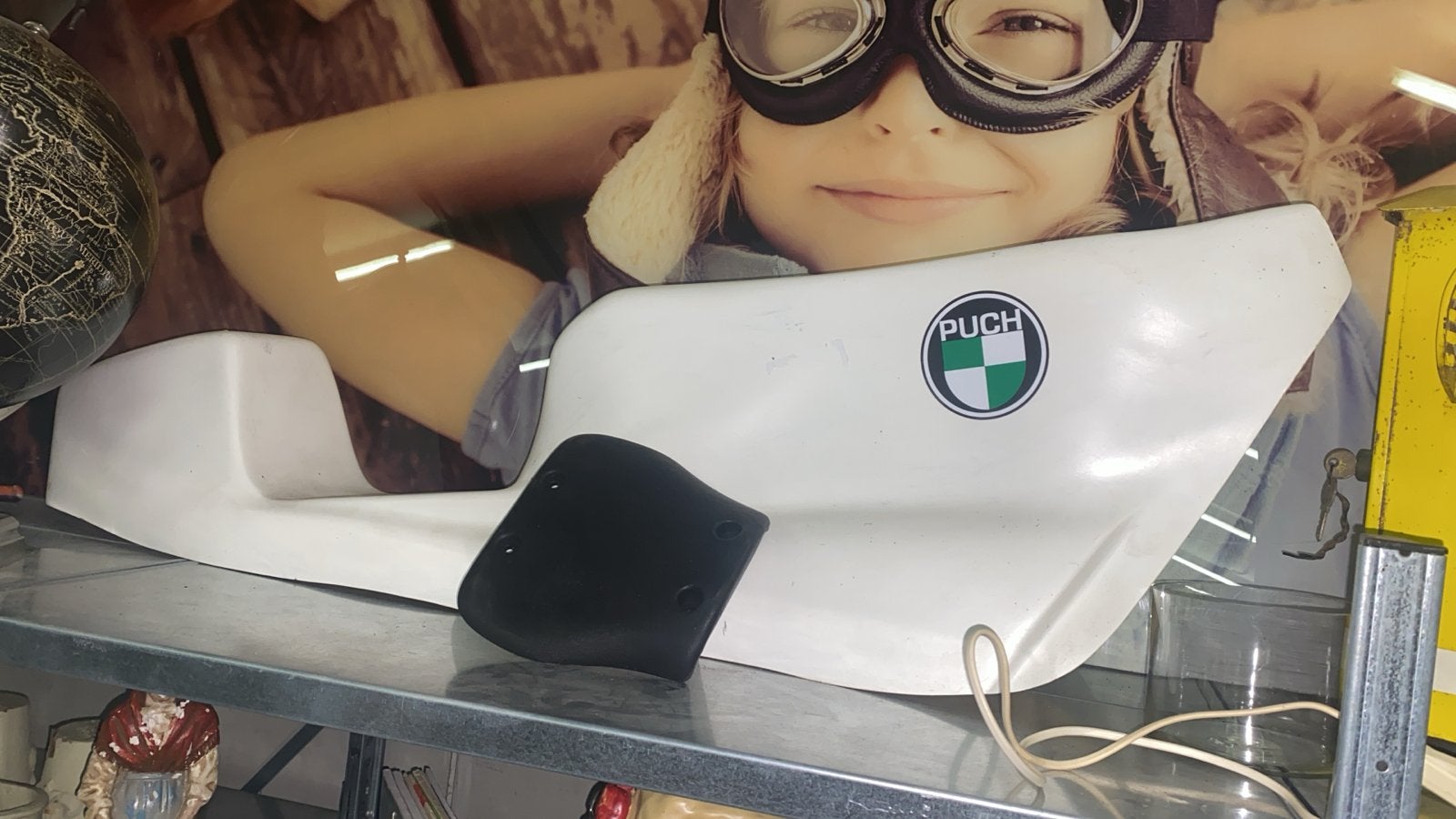 2X Puch polyester-body- Wit met Puch logo, Ophalen of Verzenden, Gebruikt, Overige merken
