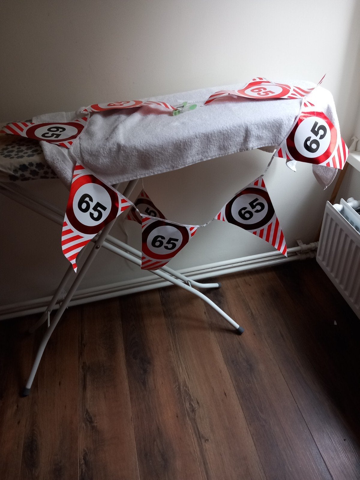 Slinger 65 jaar - Verjaardag versiering - ca. 3 meter, Ophalen of Verzenden, Gebruikt, Versiering, Verjaardag