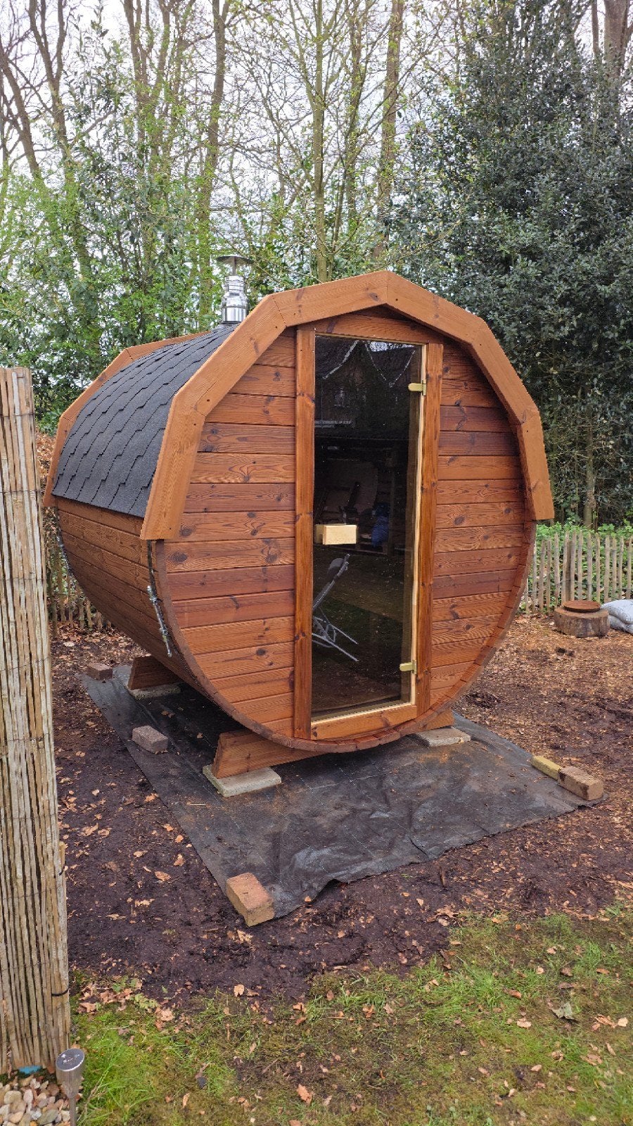 2M Barrel Sauna Gratis Levering en Plaatsing - 10% KORTING, Sport en Fitness, Sauna, Ophalen of Verzenden, Nieuw, Complete sauna