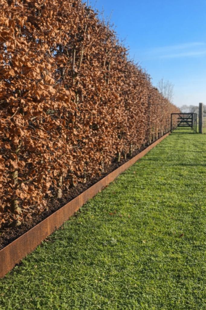 Cortenstaal borderrand – 15 cm hoog | 3 meter | Incl pennen, Tuin en Terras, Ophalen of Verzenden, Nieuw, Overige materialen, Minder dan 25 cm