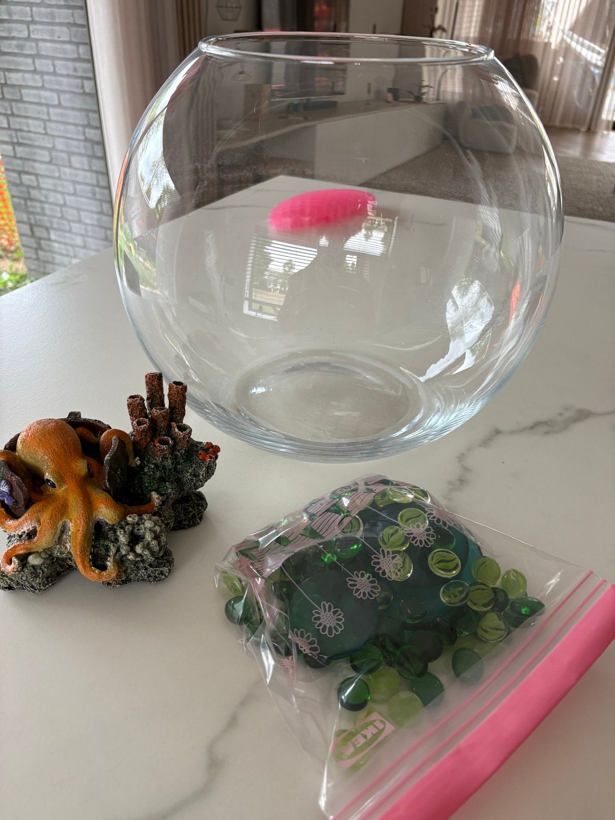 Vissenkom rond, Dieren en Toebehoren, Vissen | Aquaria en Toebehoren, Ophalen, Leeg aquarium