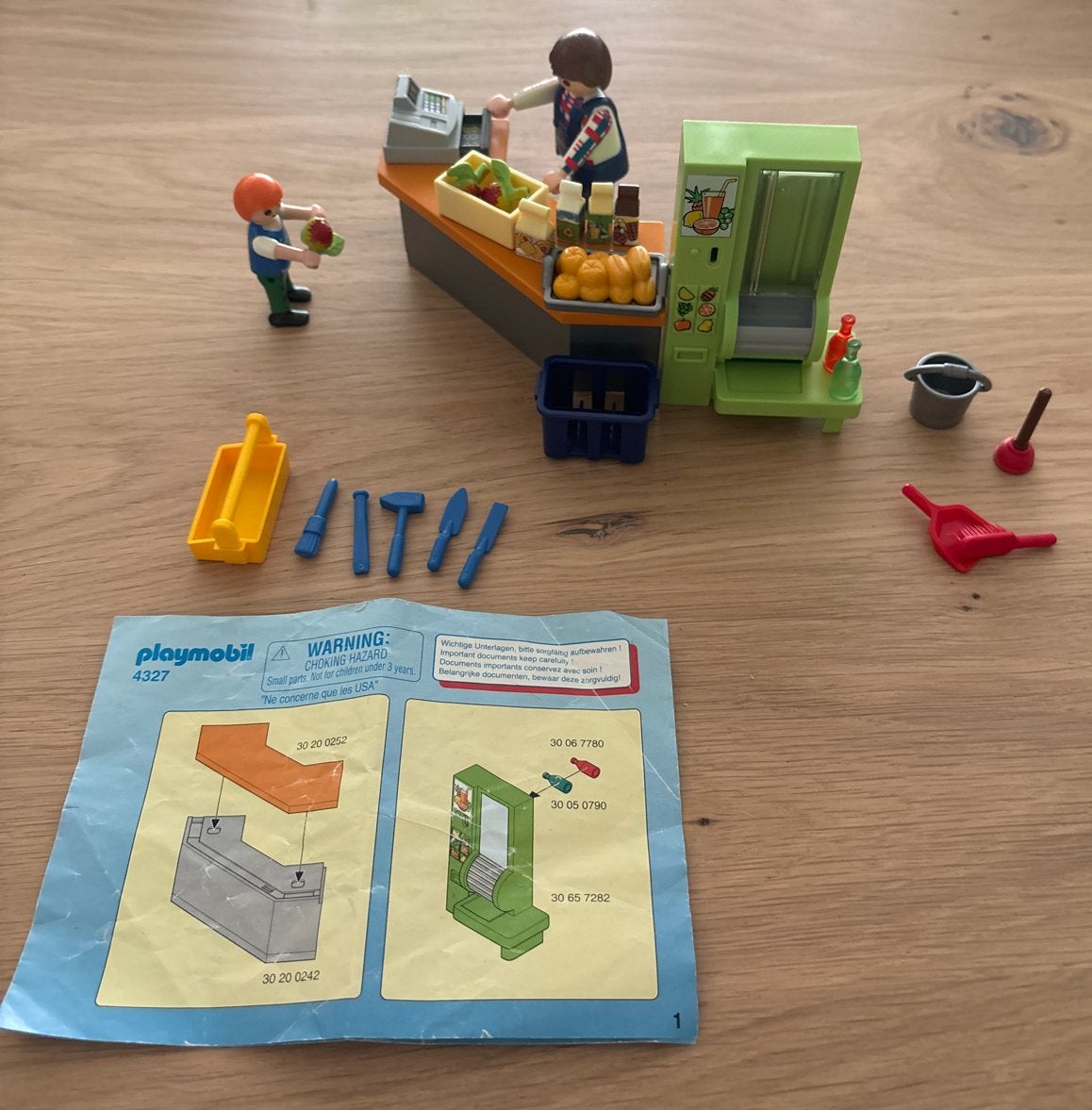 Playmobil Kantine 4327  met Kassière en Klant, Kinderen en Baby's, Gebruikt, Complete set, Overige typen, Ophalen of Verzenden