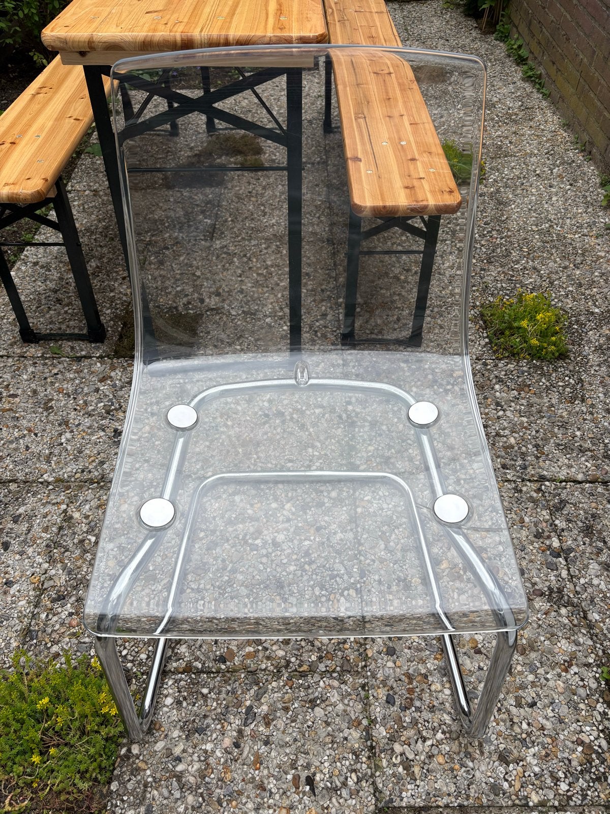 4x IKEA Tobias stoel, Huis en Inrichting, Stoelen, Ophalen, Kunststof, Gebruikt, Overige kleuren