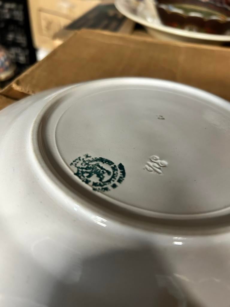 Boerenbont bordje Societe Ceramique Maastricht 21,5 cm, Ophalen of Verzenden