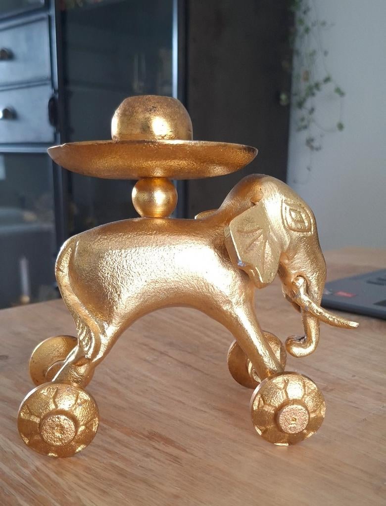 Polspotten kandelaar, Antiek en Kunst, Antiek | Koper en Brons, Ophalen of Verzenden