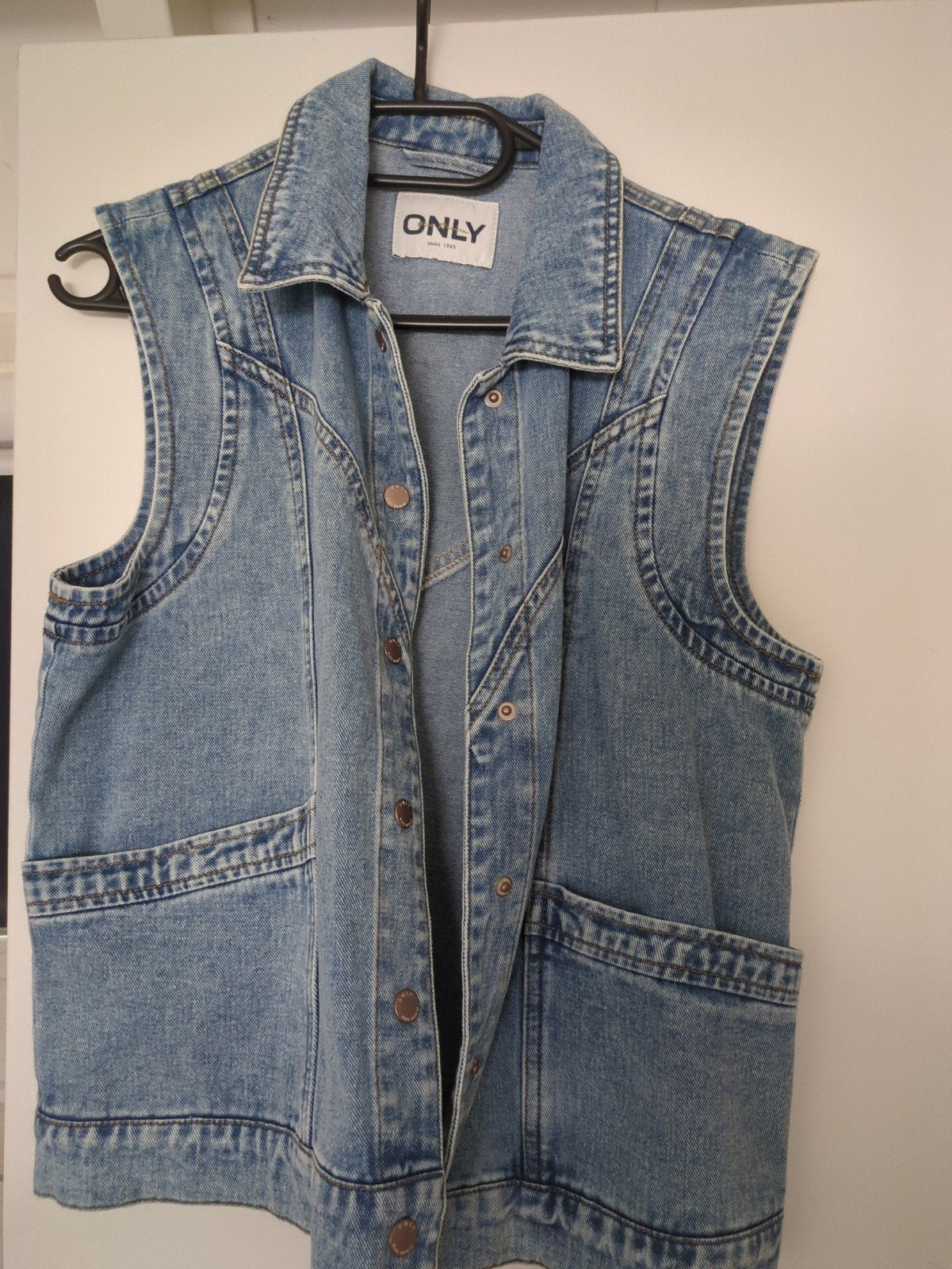 Only spijker gilet maat s, Kleding | Dames, Ophalen, Blauw, Zo goed als nieuw, Maat 36 (S)
