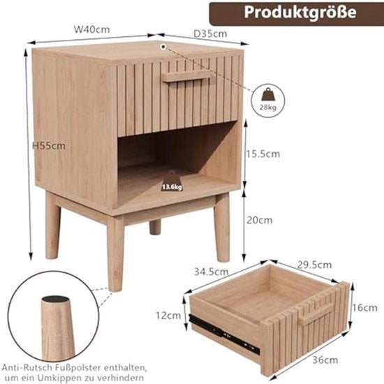 Nachtkastjes – Bedmeubel – Bijzettafel – Opbergkastje, Corvance B.V., Verzenden, Nieuw, Corvancebol@gmail.com