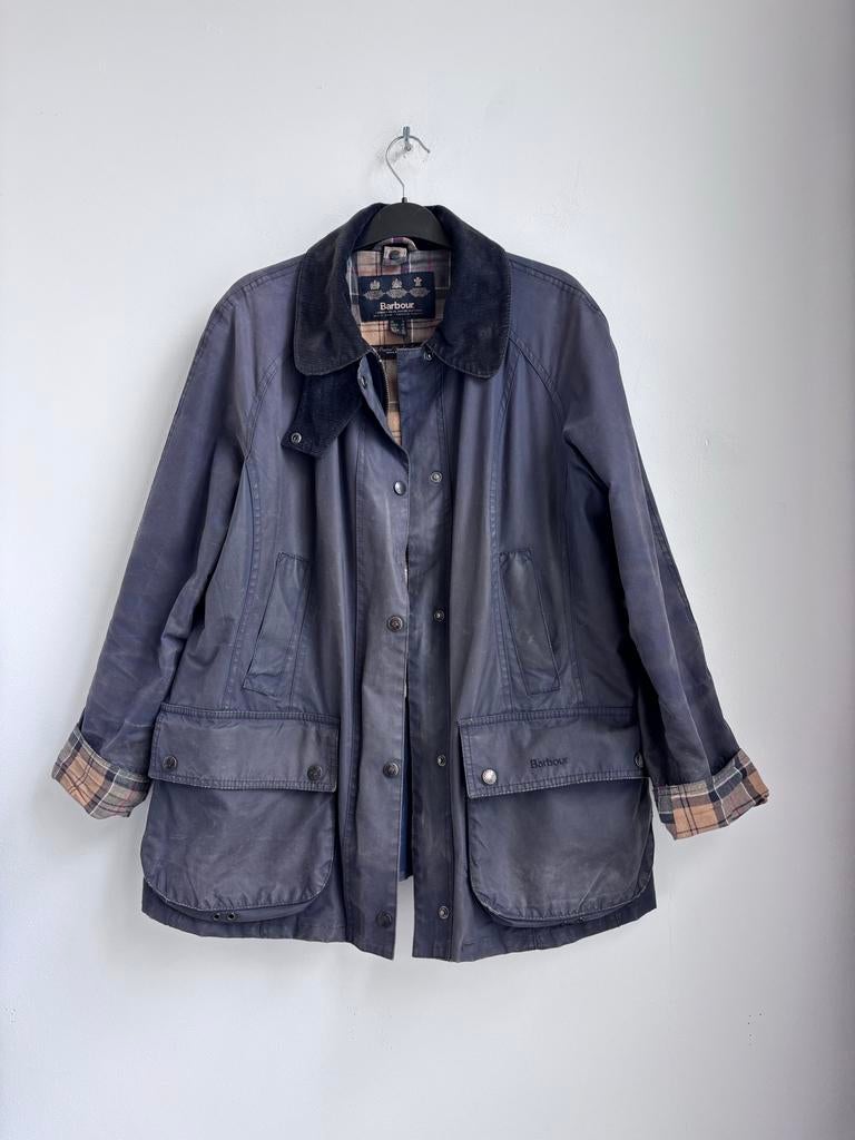 Barbour Waxjas - model Beadnell mt 40, Kleding | Dames, Jassen | Zomer, Gedragen, Maat 38/40 (M), Blauw, Verzenden