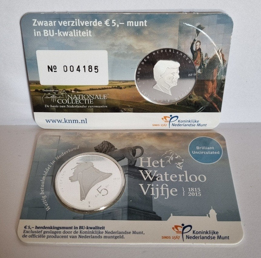 5 Euro Coincard 2015 - Het Waterloo Vijfje in BU-kwaliteit, Ophalen of Verzenden, Koningin Beatrix, Euro's