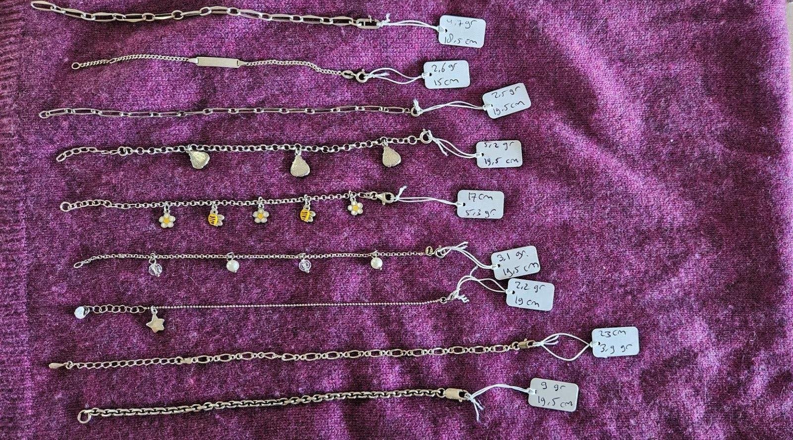 Lot 925 zilveren armbandjes, Verzenden, Gebruikt, Zilver, Zilver