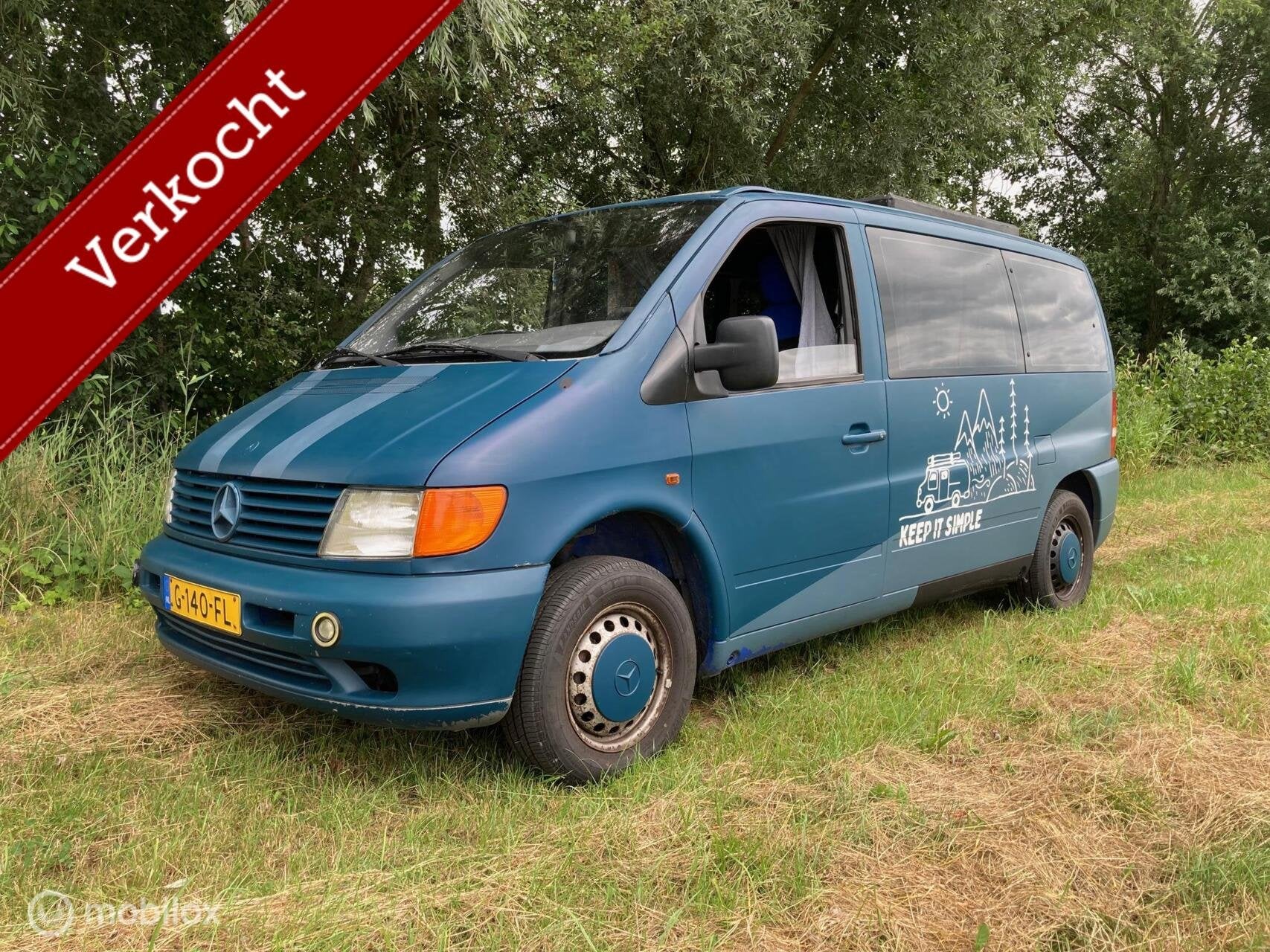 Mercedes Vito Camperbus, Rijd super nieuwe APK Keuring, Caravans en Kamperen, Hefdak, Mercedes-Benz, Bedrijf, Diesel
