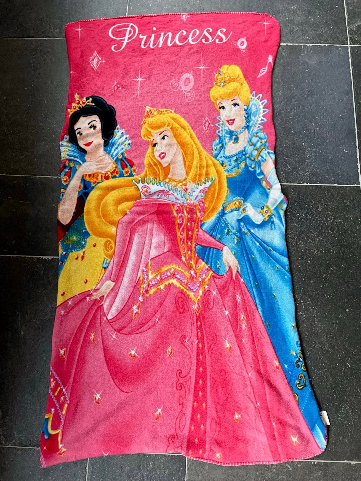 Disney Princess fleece deken, Ophalen of Verzenden, Gebruikt, Roze, Textiel