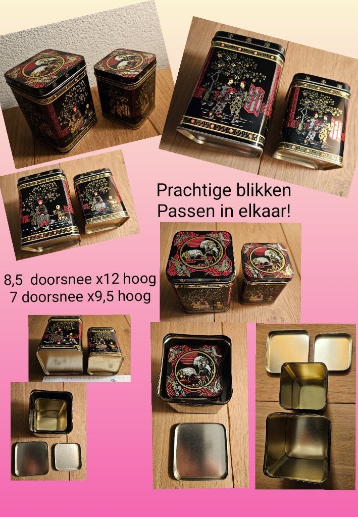 Aziatische blikken, gaaf en decoratief, prachtige kwaliteit!, Ophalen of Verzenden, Zo goed als nieuw, Koek(jes)