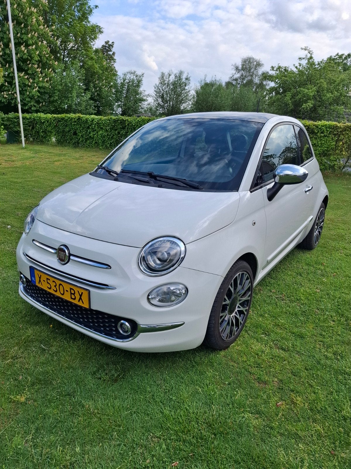Fiat 500 1.0 Hybrid - Star - December 2020 Wit, Auto's, Fiat, Voorwielaandrijving, 40 €/maand, 4 stoelen, Leder en Stof
