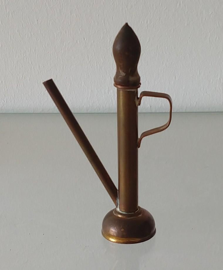 antieke raamspuit miniatuur, messing/koper,  volgnr 10, Ophalen of Verzenden