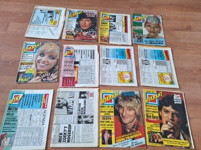 12 x Hitkrant jaren 70 incompleet, Verzenden, 1960 tot 1980, Nederland, Tijdschrift