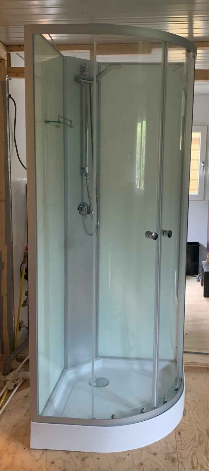 Complete Douchecabine met Schuifdeuren, Doe-het-zelf en Verbouw, Sanitair, Verzenden, Zo goed als nieuw, Glas, Douche