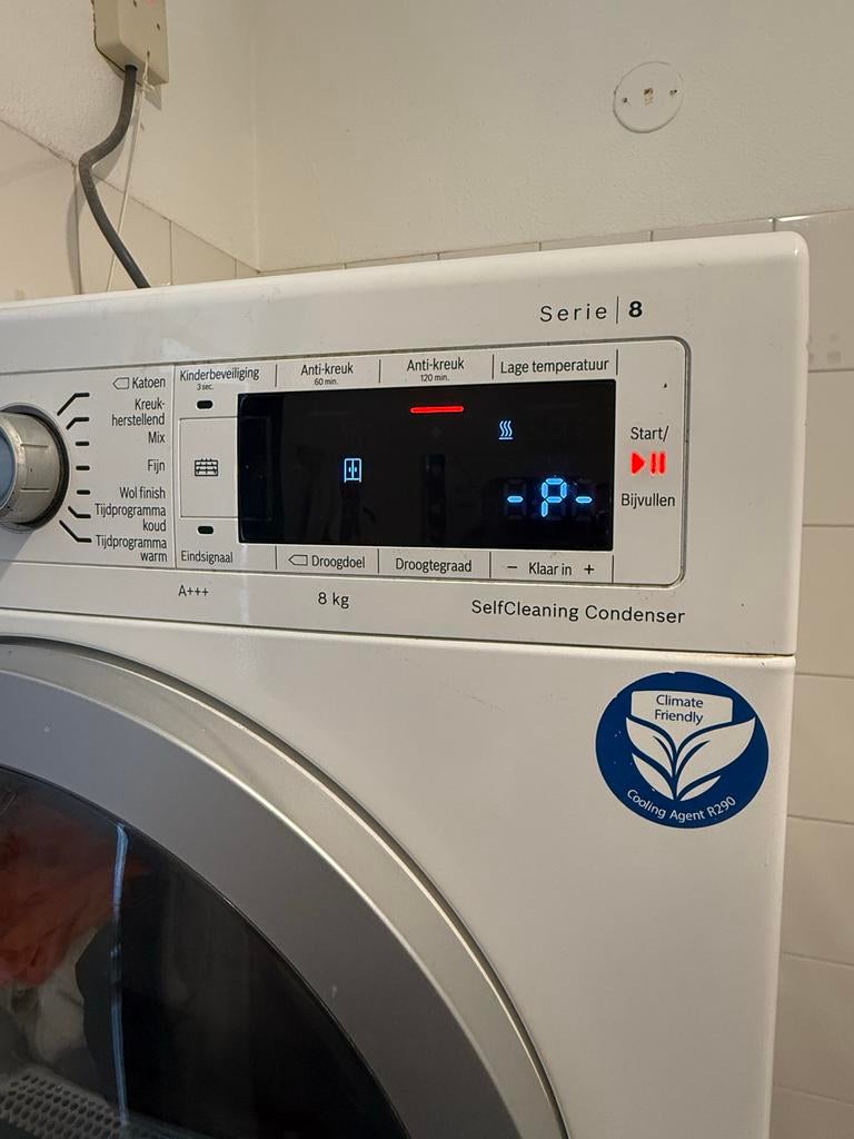 Bosch Serie 8 SelfCleaning Condenser Droger A+++ 8 kg, Gebruikt, 8 tot 10 kg, Ophalen of Verzenden, Voorlader