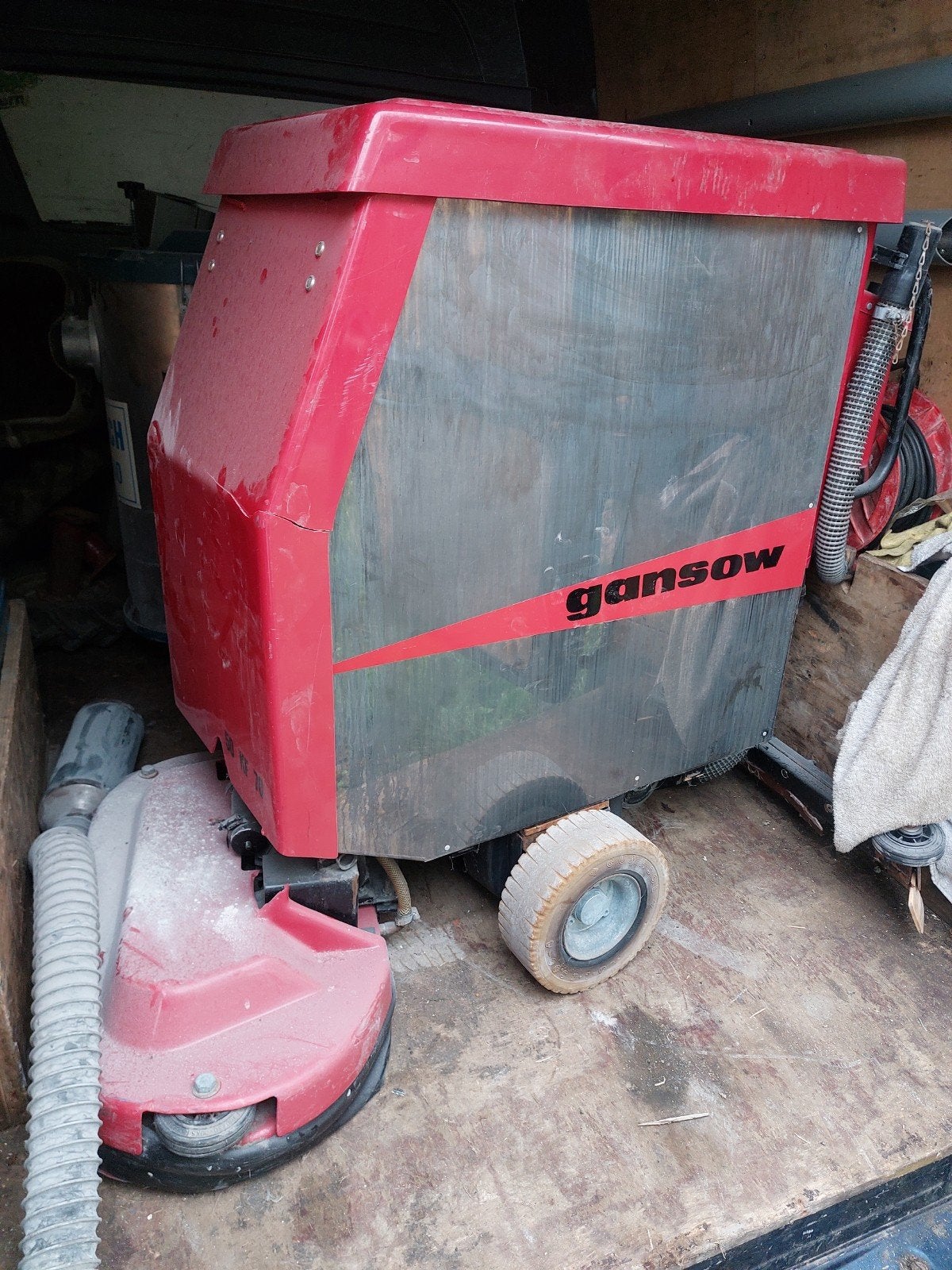 schropzuig machine, Ophalen