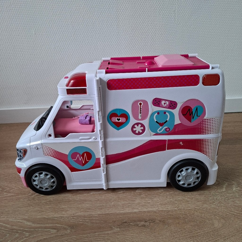 Barbie ambulance én kaptafel, Ophalen, Gebruikt