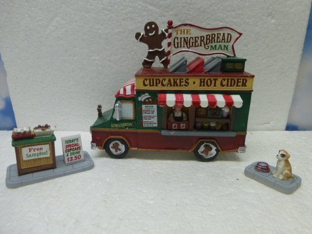 lemax Gingerbread Man kerstdorp accessoire foodtruck kraam, Ophalen of Verzenden, Zo goed als nieuw