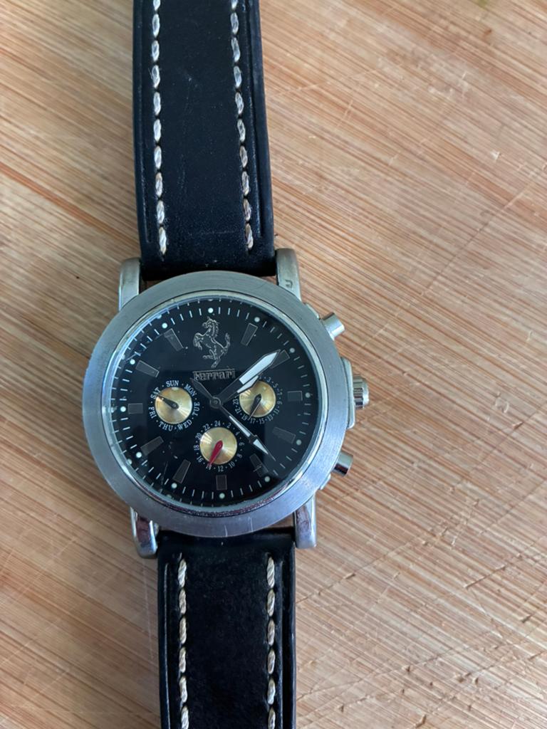 Ferrari eberhard & co horloge, Overige merken, Staal, Polshorloge, Ophalen of Verzenden