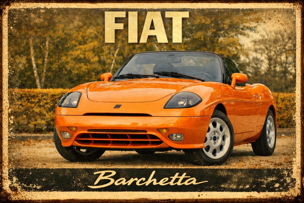 Fiat Barchetta bord, Verzenden, Nieuw, Reclamebord