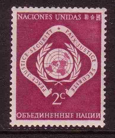 Verenigde Naties New York 1951 3 VN-embleem 2c, Postfris, Ophalen of Verzenden, Postfris, Noord-Amerika