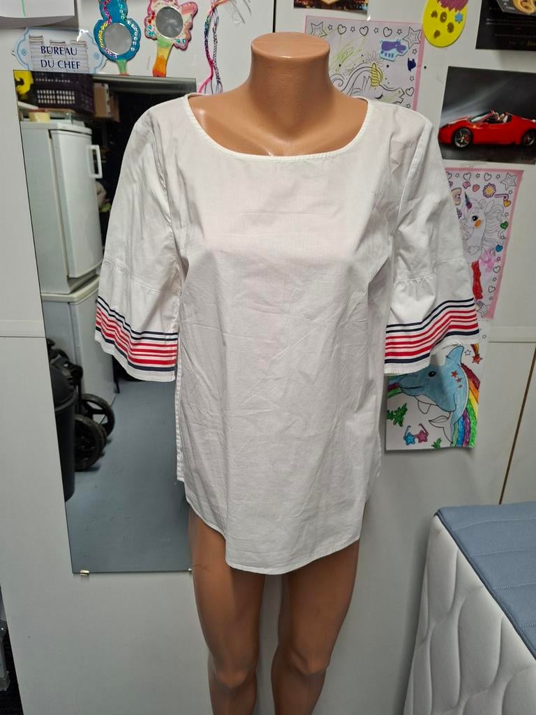 Alba moda Witte top met strepen, XL, Kleding | Dames, Ophalen of Verzenden