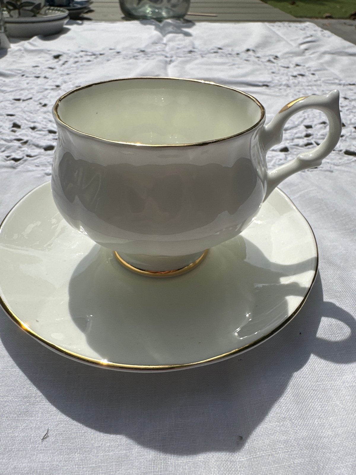 Springfield Bone China Kop en Schotel - Made in England, Ophalen of Verzenden