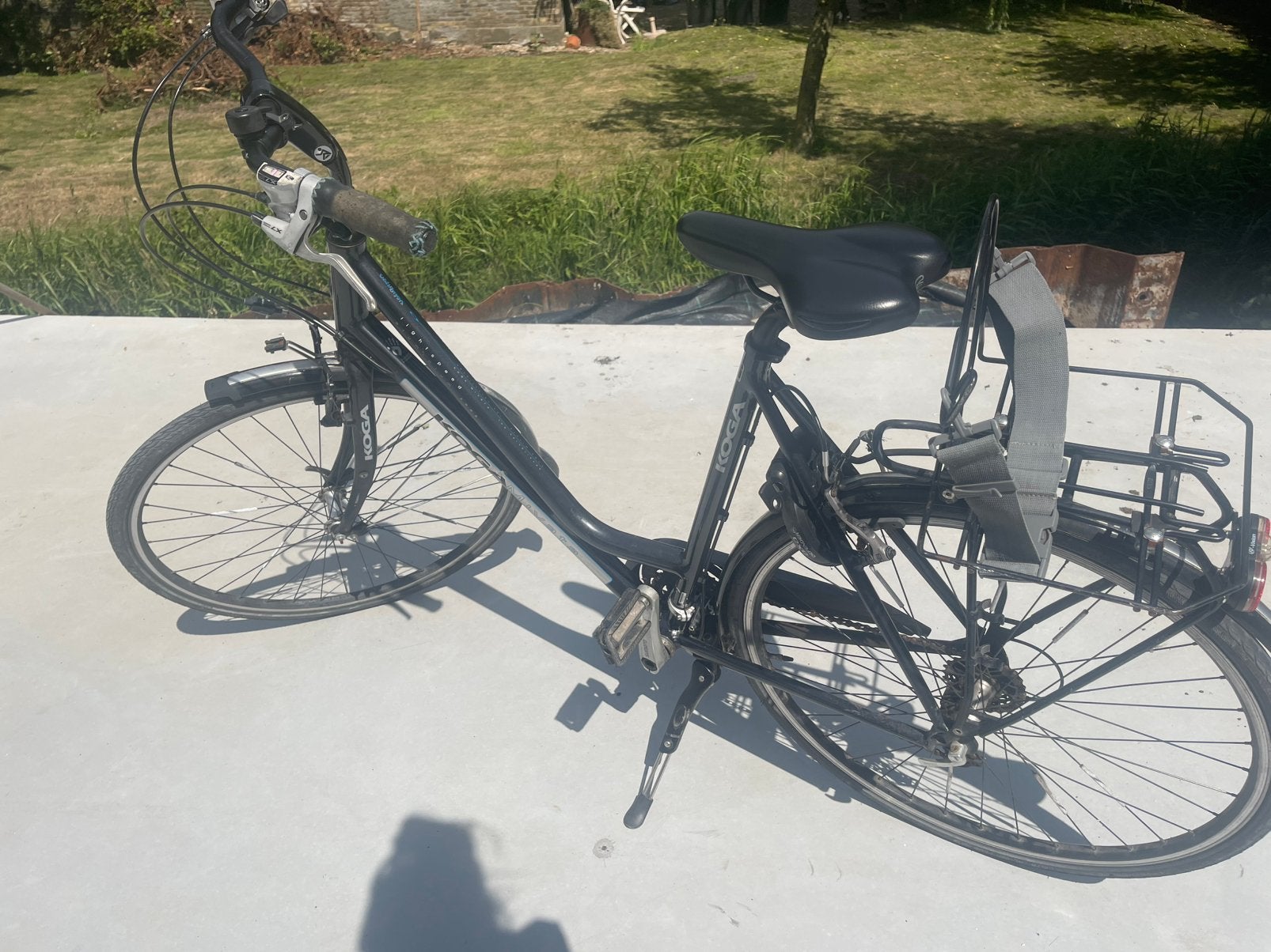 Koga lightspeed framemaat 59 zwart, Ophalen, 28 inch, Gebruikt, Velgrem