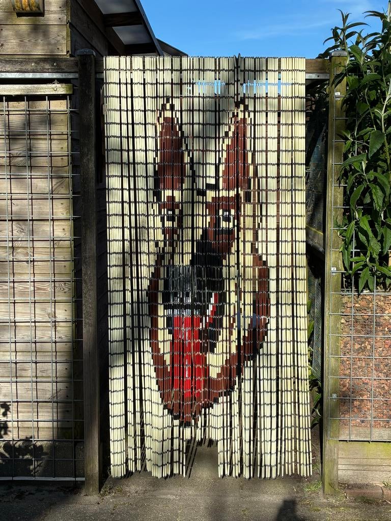 Bamboe kralengordijn met hondendesign, Ophalen of Verzenden, Gebruikt