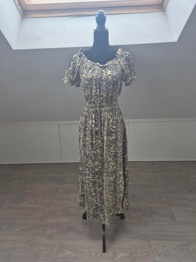 Mooie zomer jurk.  S, Verzenden, Beige, Nieuw, Maat 36 (S)