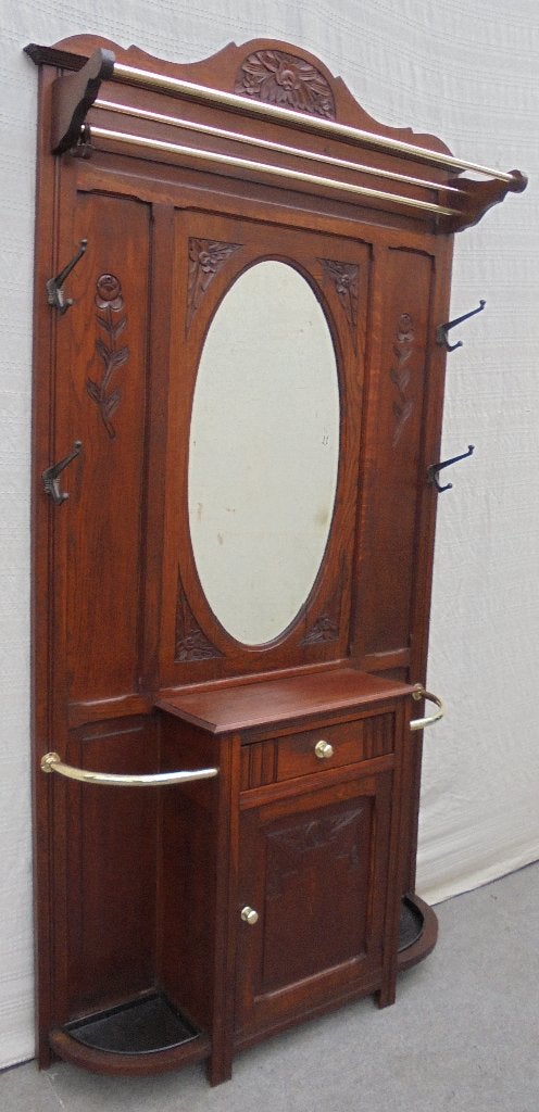 staande kapstok porte manteau kapstok halmeubel, Antiek en Kunst, Antiek | Meubels | Kasten, Ophalen of Verzenden