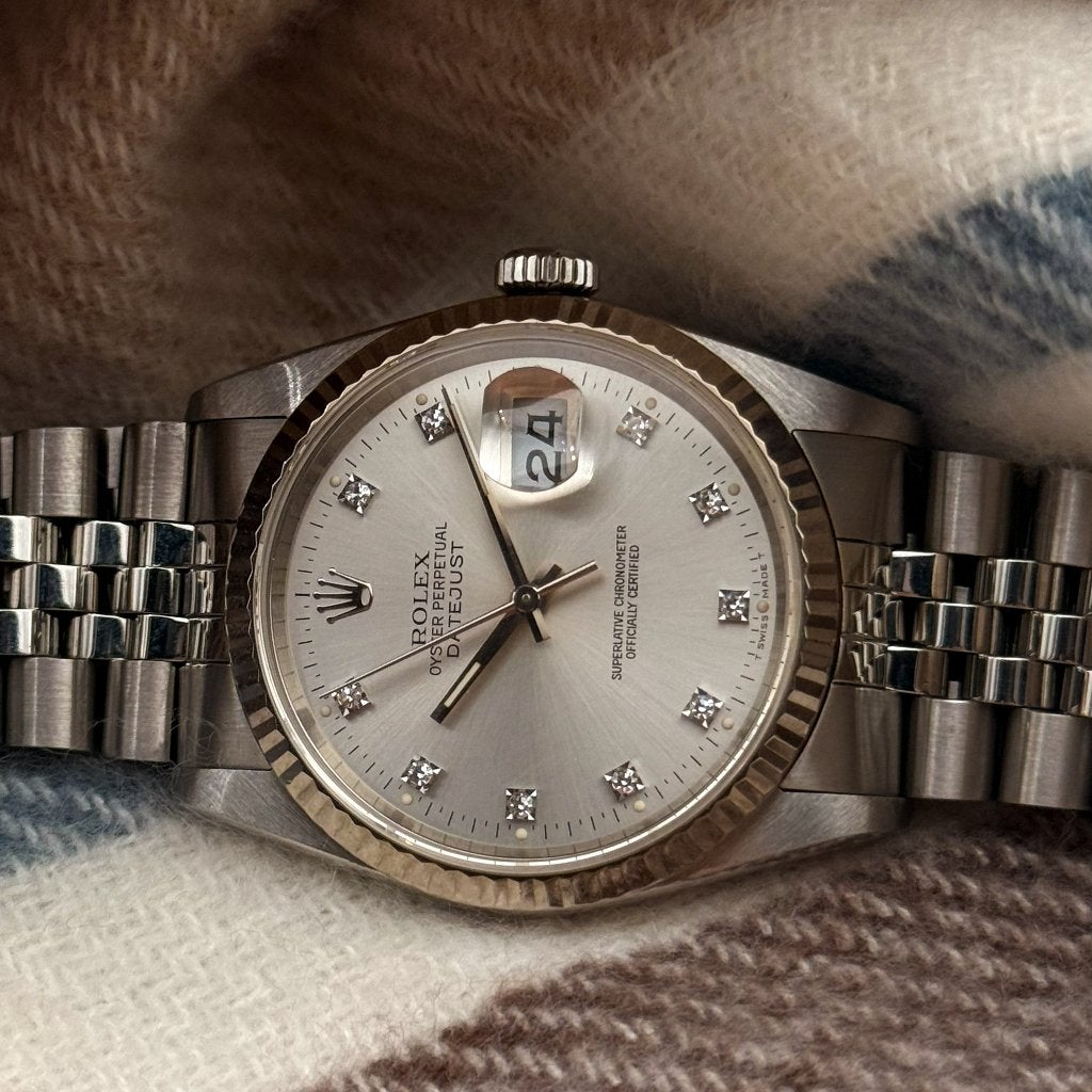 Rolex Datejust – Ref. 16234G – 36mm – Mint Geserviceerd, Ophalen of Verzenden, Zo goed als nieuw, Staal, Rolex