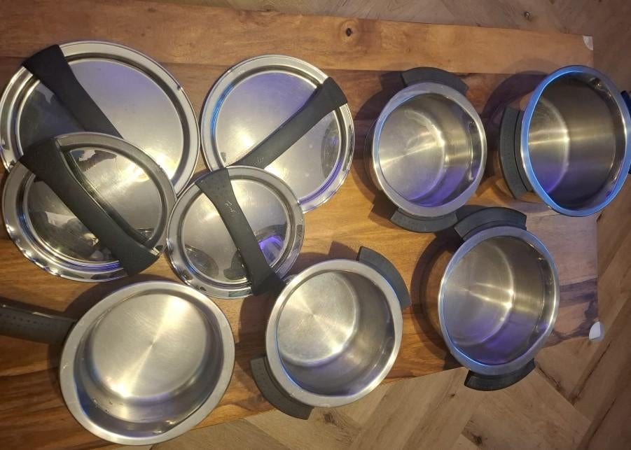 Pannenset Fissler, Ophalen, Gebruikt, Keramische plaat, Pannenset